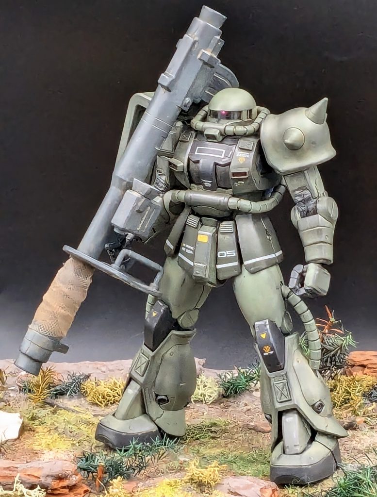 モノアイの修正とウェザリング等で調整しました👍