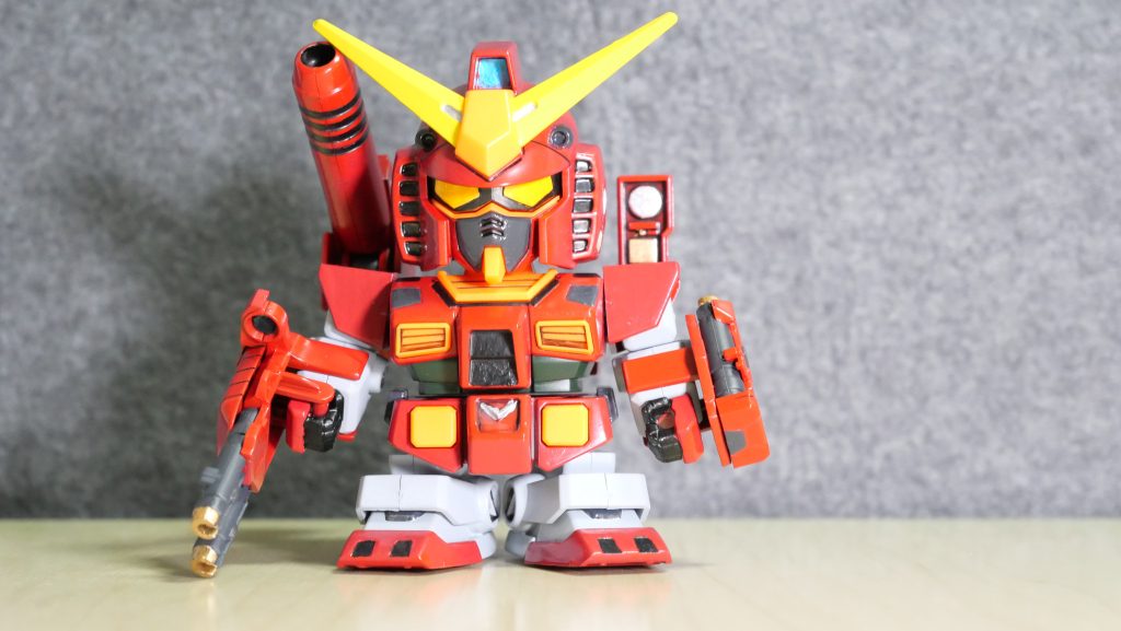 アーマー無Ver.中の人的な?赤を基調に作成しています。オレンジのみ成形色のまま残して作成。チラッと見える、ボディのブラックグリーンはアーマーに合う様、ココだけ変えています!