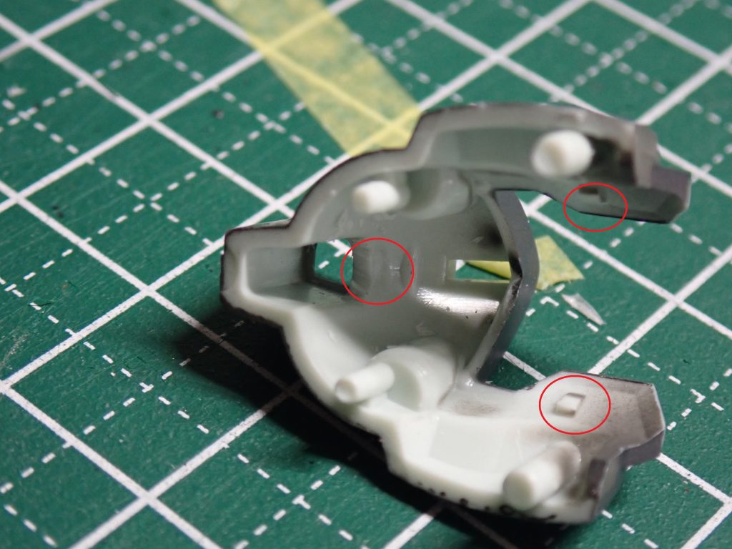 フェイス内側の接触部分を削る