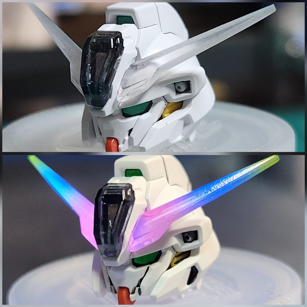 ブレードアンテナはグラディエーション塗装してみたブラックライトで光ります