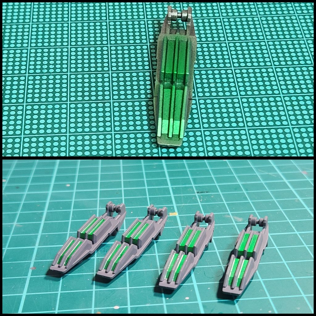 グリーンのシールは剥がしてキャンディ塗装