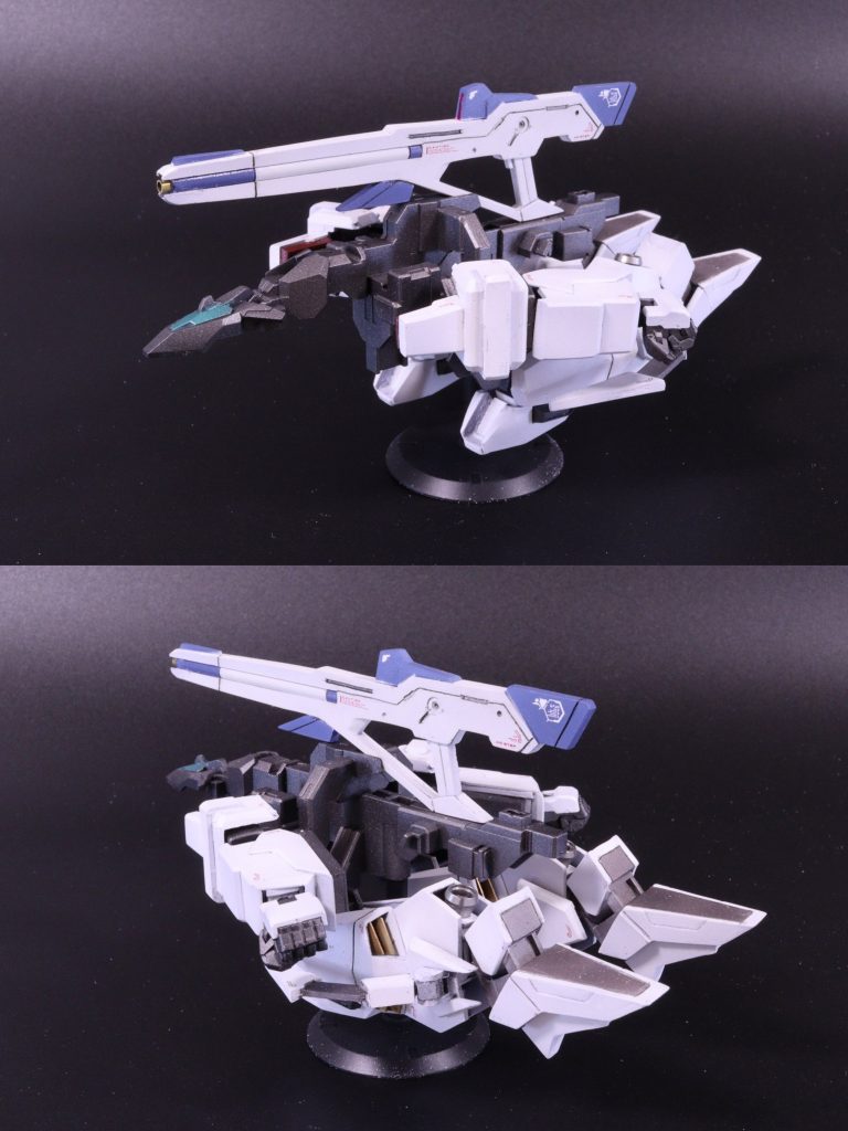 【 オデュッセウスアーマー】ビームライフルがシンデレラフィットしてますがコレまじで偶然です(笑)作ってからドコ乗せようって合わせてたらピタッとハマりました!