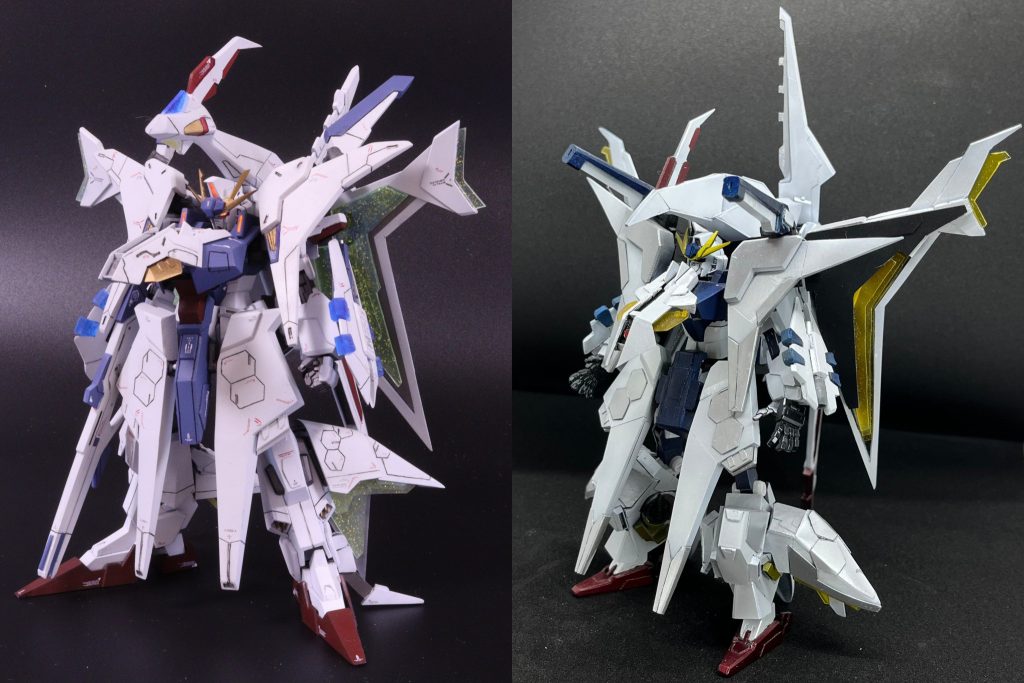 最後に…2年前にも作ったコアガンダムベースのペーネロペーとの比較です。この期間に培ったスクラッチ技術と知識で自信持てました😆こう見ると前回は初スクラッチだったのですが当時もなかなかイイ線いってたと自画自賛してしまいます(笑) 2年間スクラッチがんばればこんだけ成長するんだよ。っていう模型製作における活力になってくれたら嬉しいです。こちらはX上でYoHaNa様主催のコンペ、KOCにエントリーしてます🫡最後までありがとうございました!!!