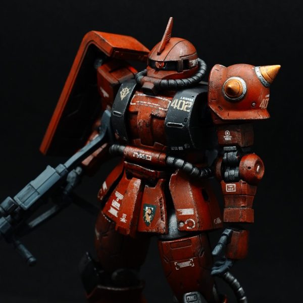 シャア専用ザクⅡ HG 塗装済み完成品 ガンプラ ジョニーライデンカラー風 HGUCジョニー・ライデン専用ザクⅡの塗装レシピと写真レビュー