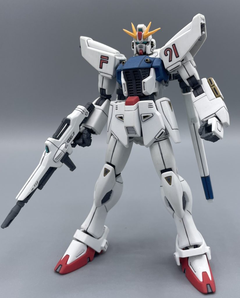 F91 GUNDAM F91  この機体の正式名称はガンダムF91だと思ってたんですが、プラモの取説を見たら「F91 ガンダムF91」って書いてあります(笑) えぇ!?大事なことなので2回言いました的な感じなんかww??と思って調べてみたらF91は”型式番号であり、機体名称でもある”ことから、「F91 ガンダムF91 」となるようです。「RX-78-2 ガンダム」のように考えれば良いわけですね。