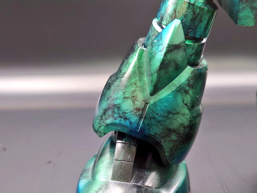 クリアグリーン乗せすぎました。3回吹きましたが、2回でよかったかもです。