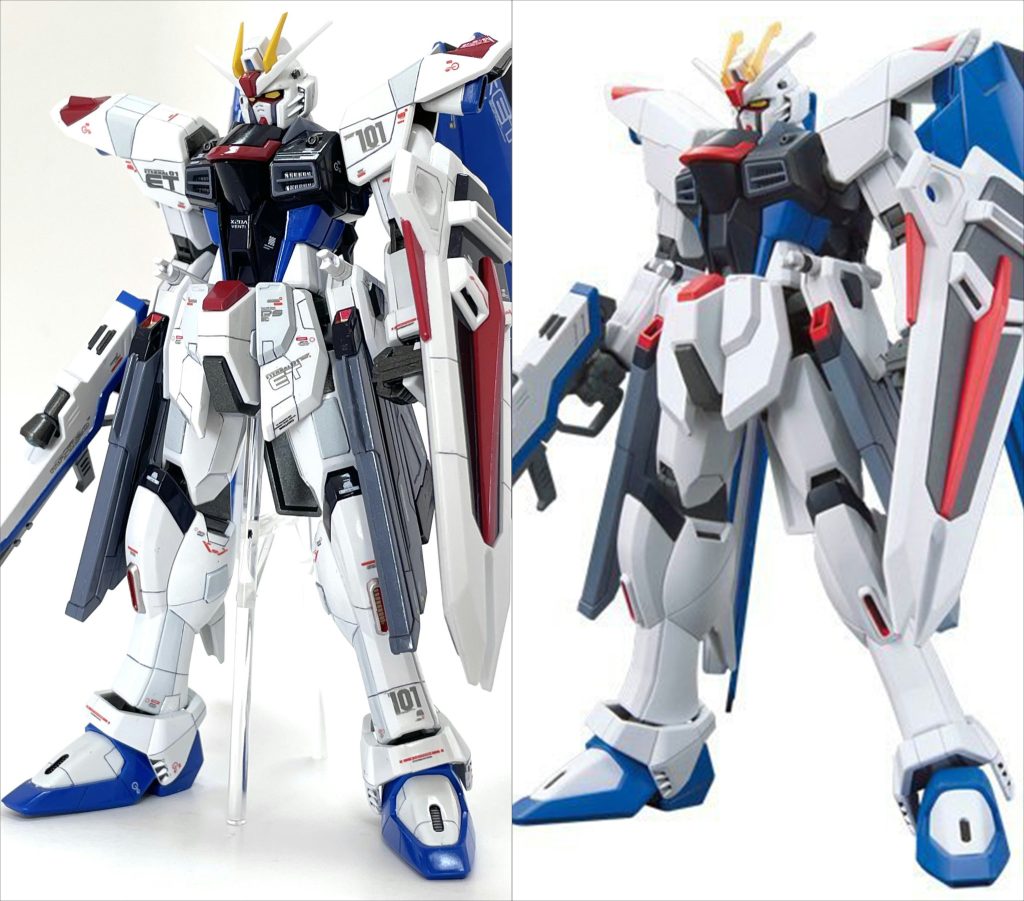 バンダイさんの作例(右)と比較