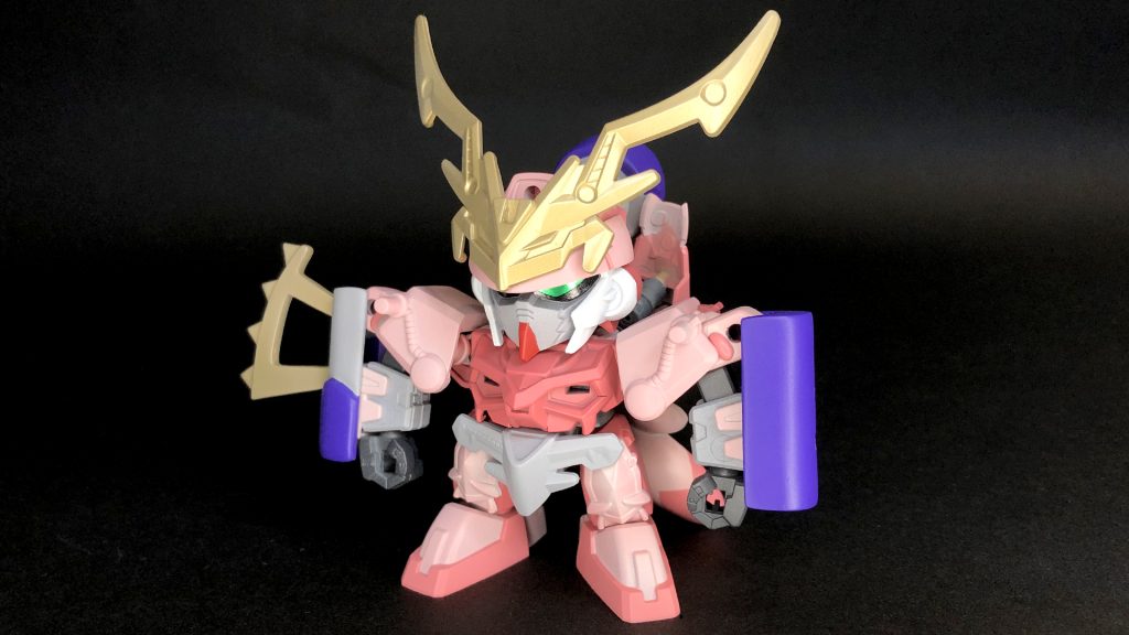 MS時正面素体にSDガンダム『破牙丸』を使用ピンク色で結構可愛らしい感じに❣️