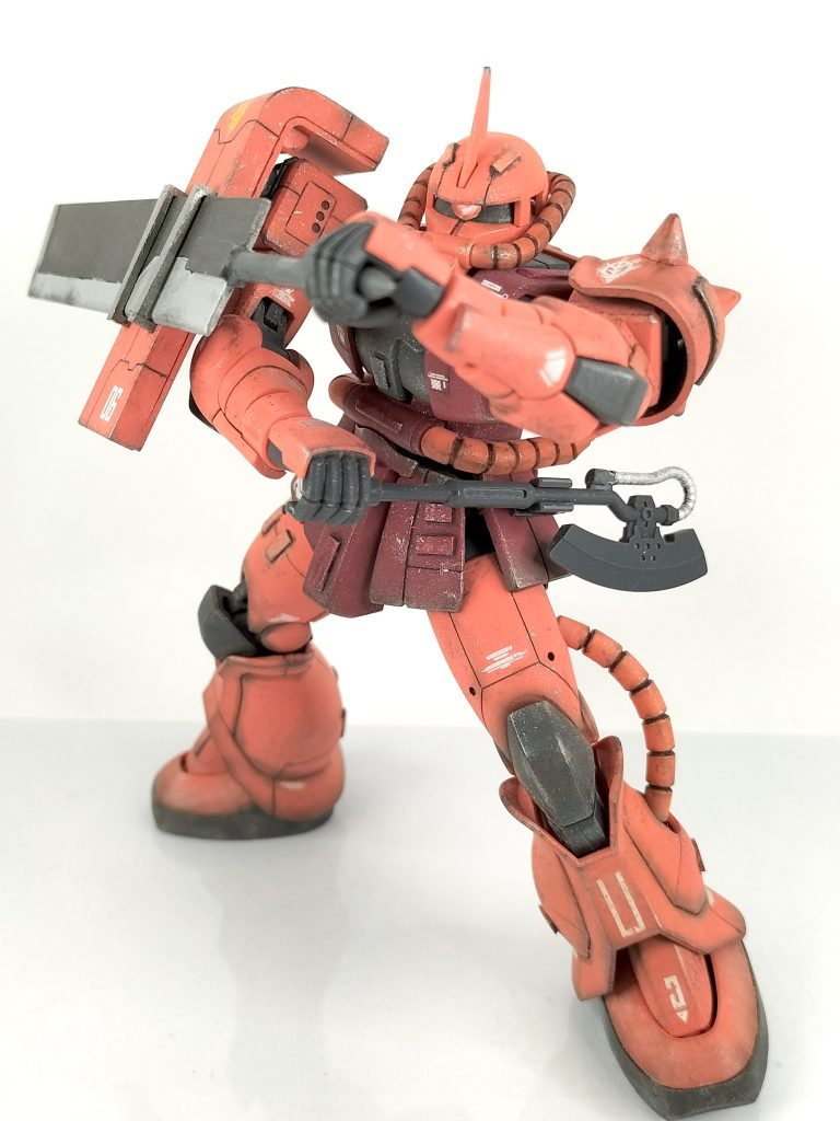 シャア専用ザクの完成です《60作品目》–5枚目/制作者：レン@筆塗り部分塗装