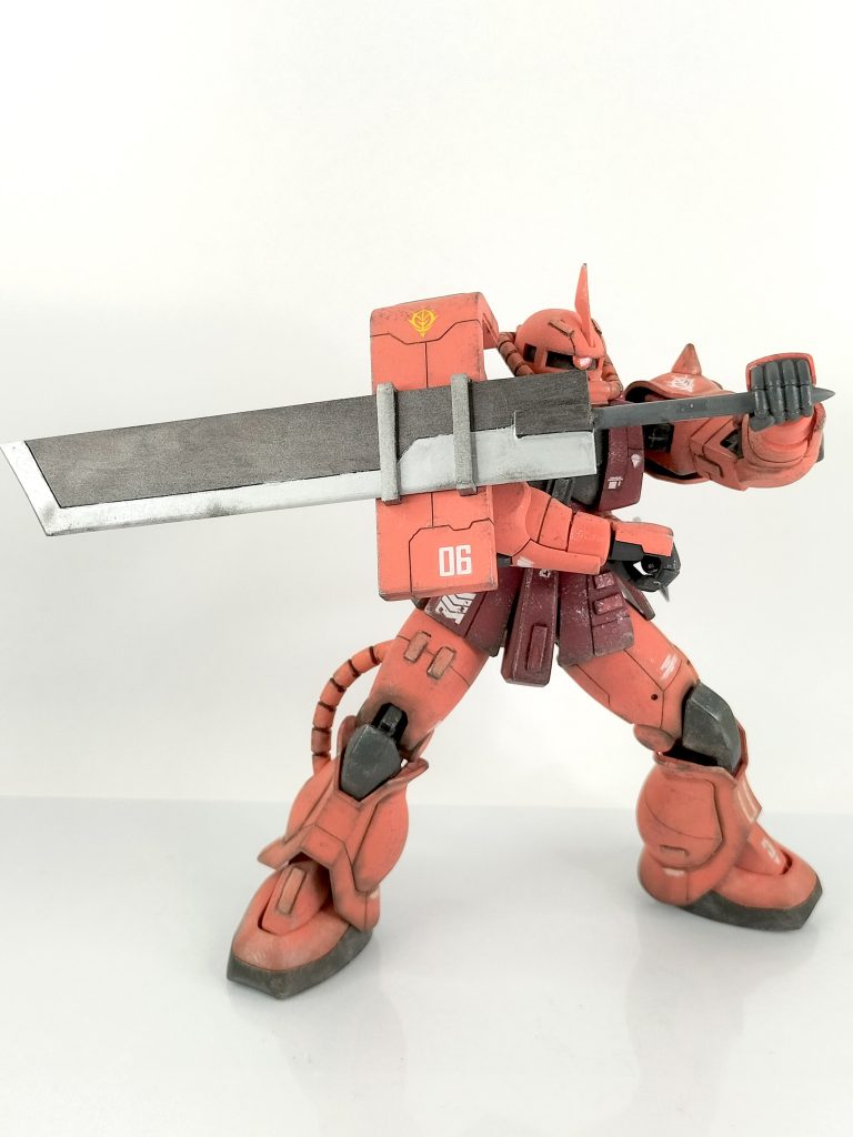 シャア専用ザクの完成です《60作品目》–4枚目/制作者：レン@筆塗り部分塗装