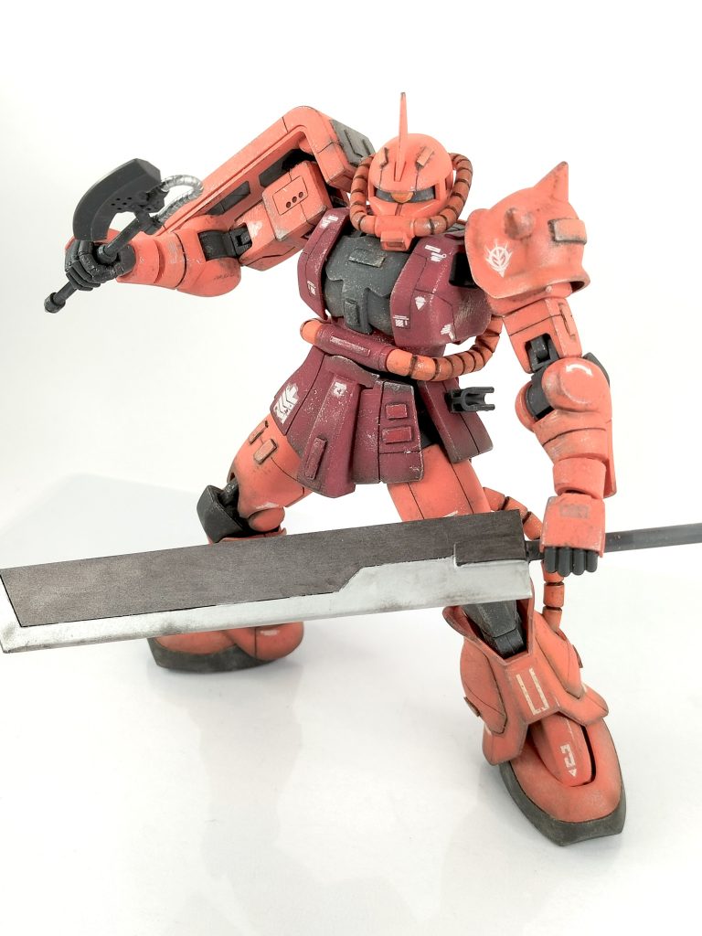 シャア専用ザクの完成です《60作品目》–6枚目/制作者：レン@筆塗り部分塗装