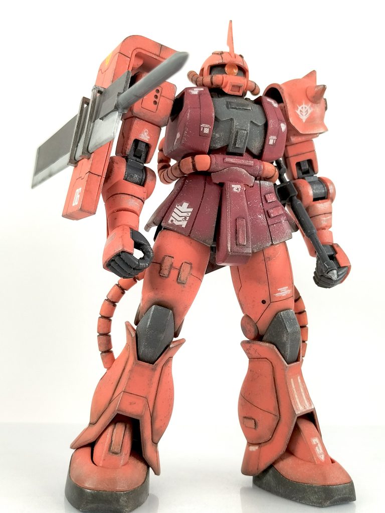 シャア専用ザクの完成です《60作品目》–2枚目/制作者：レン@筆塗り部分塗装