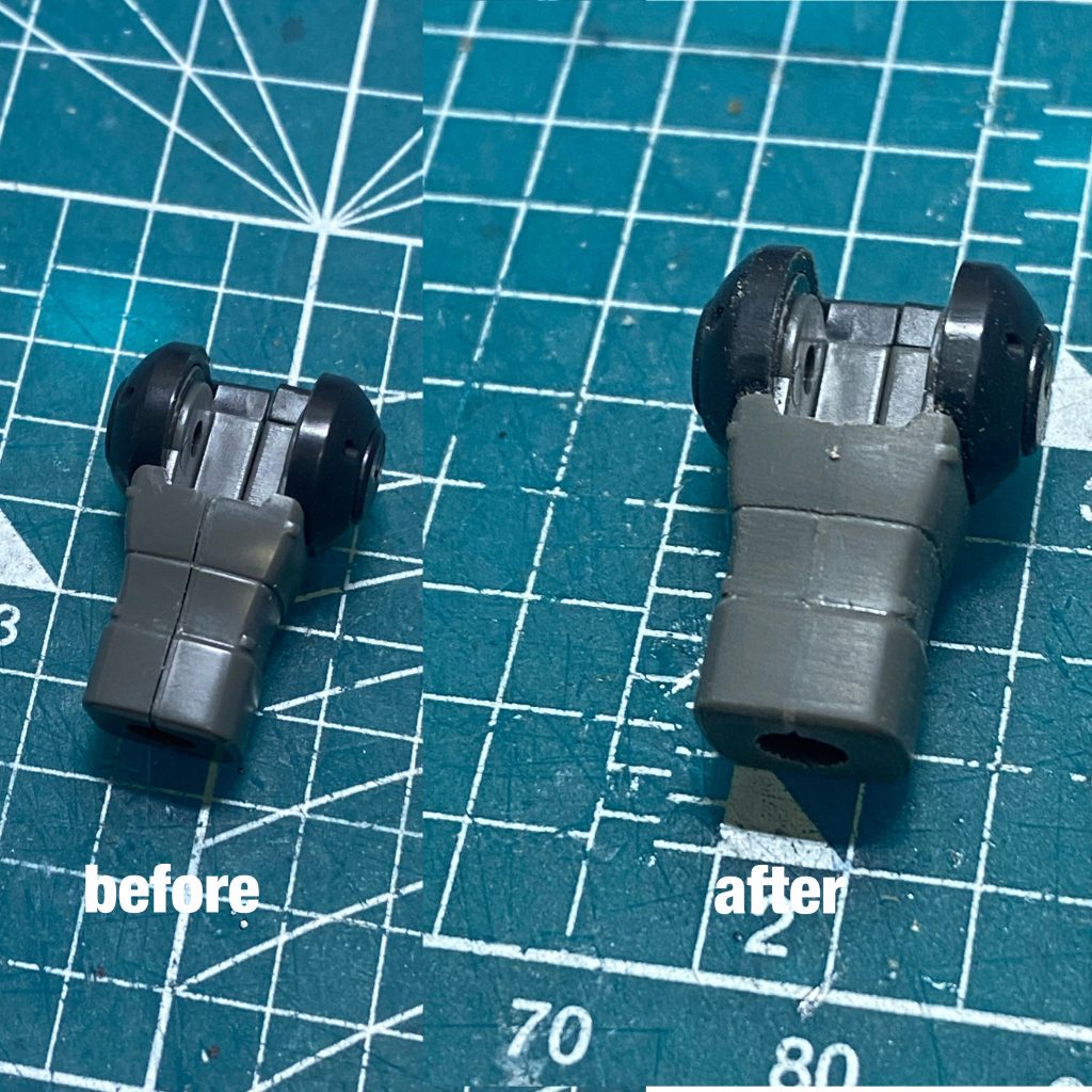 後ハメ加工の合わせ目消し仲良い模型仲間に教えてもらい、これも初めてやってみました♪