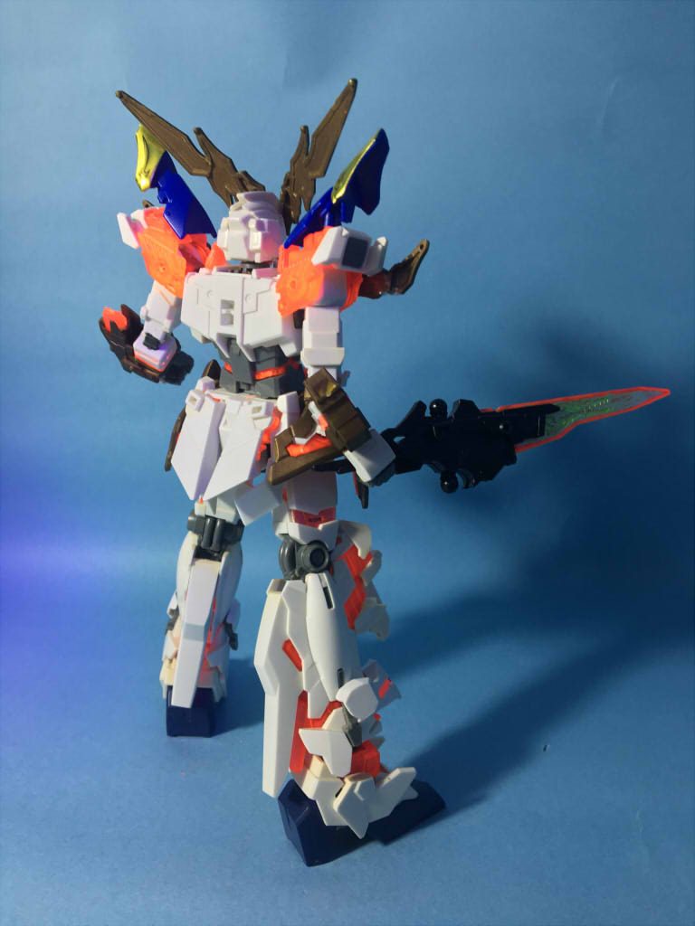 HGUC×SD リアル頭身劉備ユニコーンガンダム(斜め右後ろ)