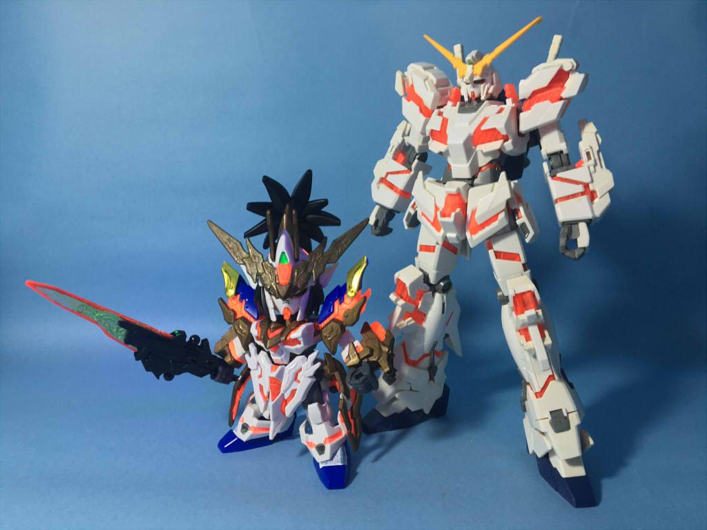 SD 三国創傑伝 劉備ユニコーンガンダム(斜め右後ろ)