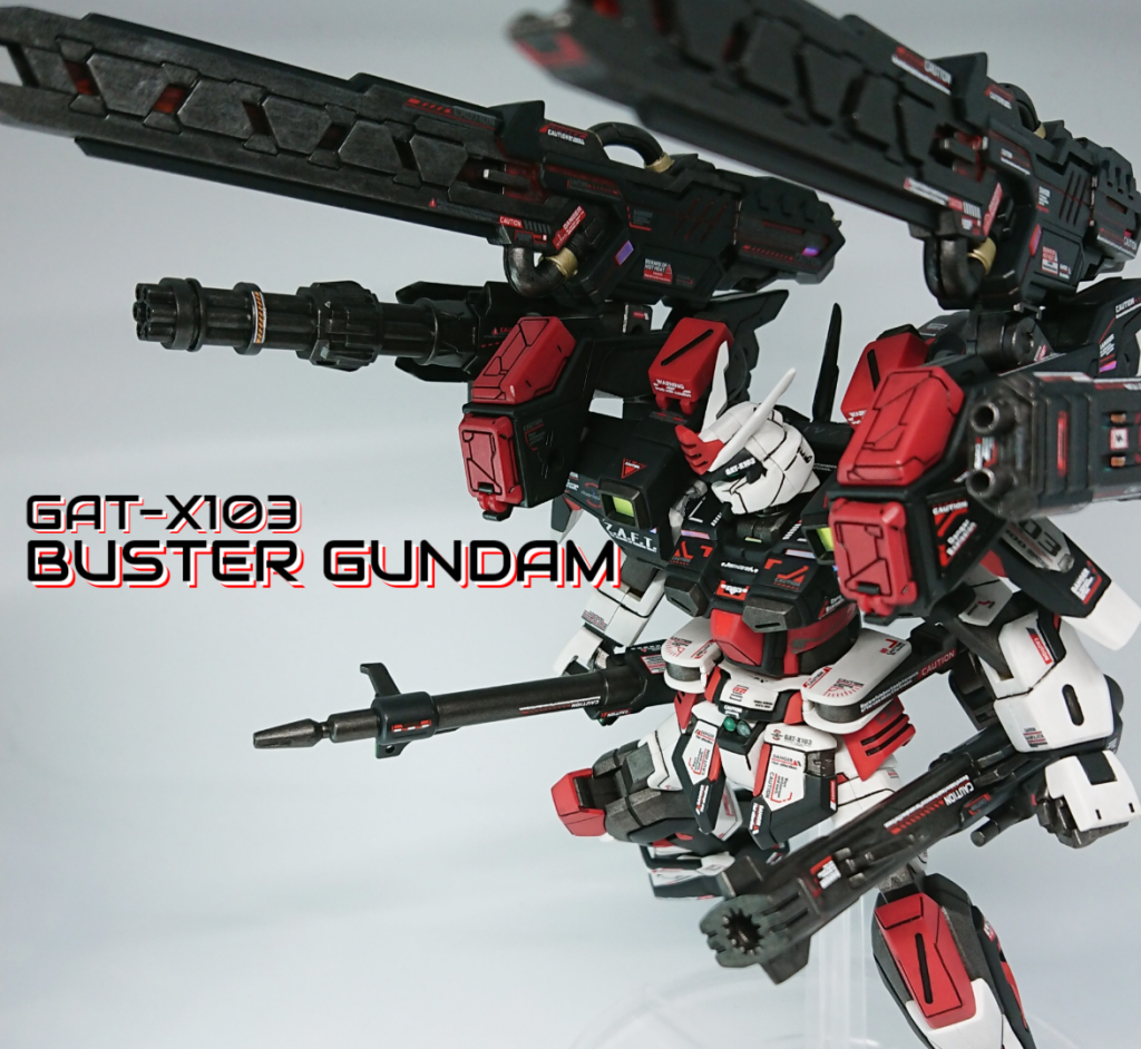 HG BUSTER GUNDAM  アクリジョン筆塗り全塗装8機体目です！ライトニングバスターではありません！ バスターガンダムさんです！