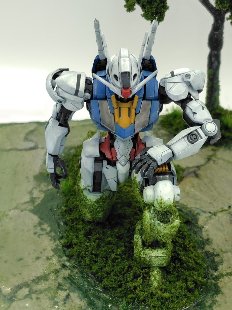 野ざらしであろうエアリアルには少し強めに汚し塗装をしてみましたが、慣れない塗装方法なので加減などがなかなか難しかったです。