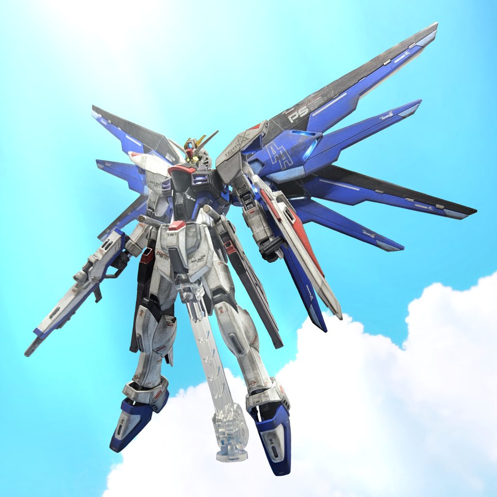 サムネ写真のキャプションなしフリーダムのニュートラルポーズと言えばこれスタンドは太もも及びリアアーマーの一部に被ったので写真から除去するの無理でした…