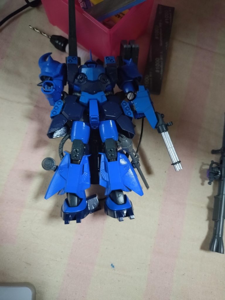 画像が荒く見にくいですが、青系の色で固めています。