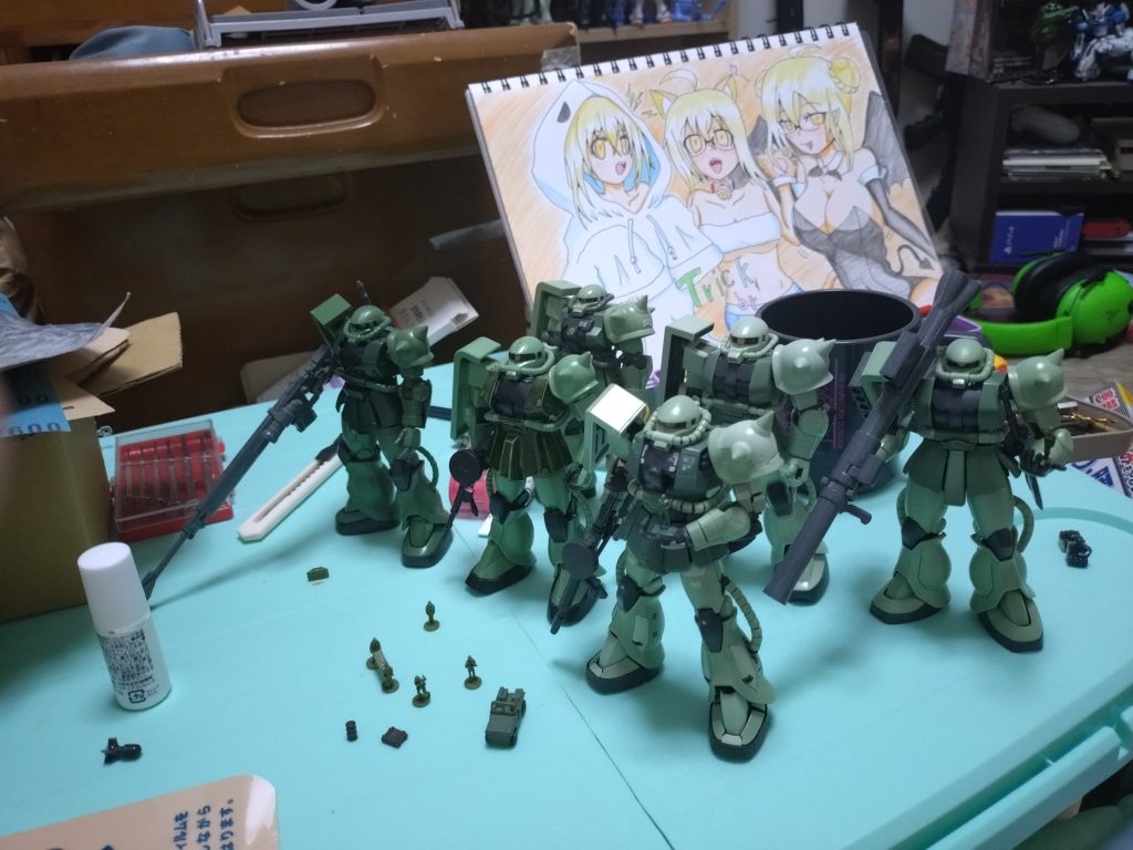 うちのザクII部隊を載せて最後とします。閲覧ありがとうございます。