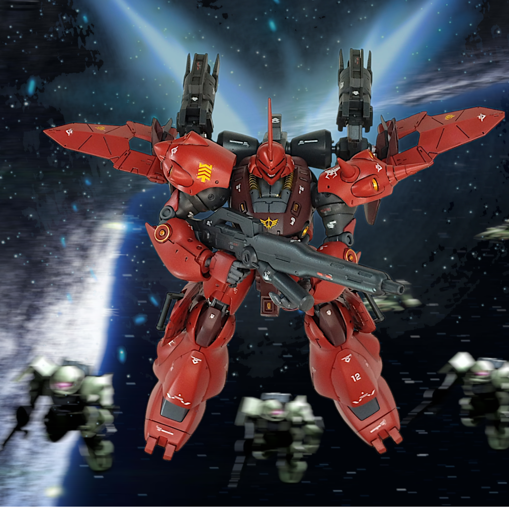 「見える、私にも敵が見えるぞ!」前回作ったアレックスが盛り盛りだったので、ライバル機としてのバランスを考えて作りました