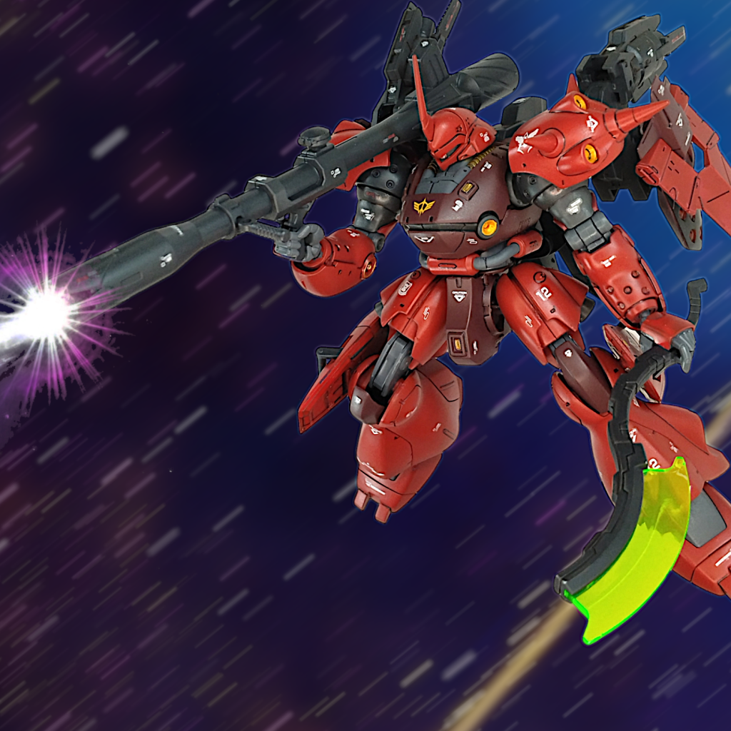 その3  ビームバズーカケンプとバズーカの組み合わせは定番のカッコ良さ(zaku-kao6)長いバズーカが欲しかったのでSEEDから持ってきました