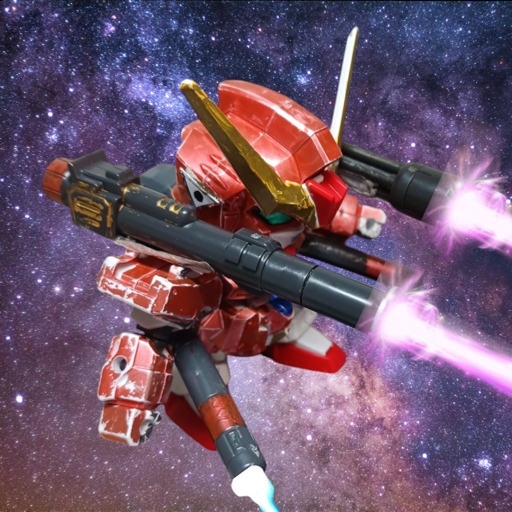 この機体はライト専用ストライク(ストライク改)を遠距離特化にした形態である。元々機体が軽量化してあるため、ビームキャノンに載せてもそこまで重くなっていない