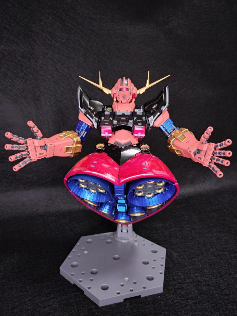 スカートの中はメタリックブルーで塗りました。