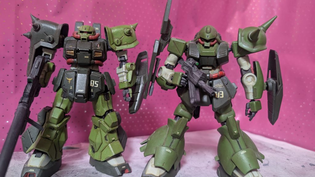 以前、掲載したHGホビーハイザック改造ハイザックカスタムと。