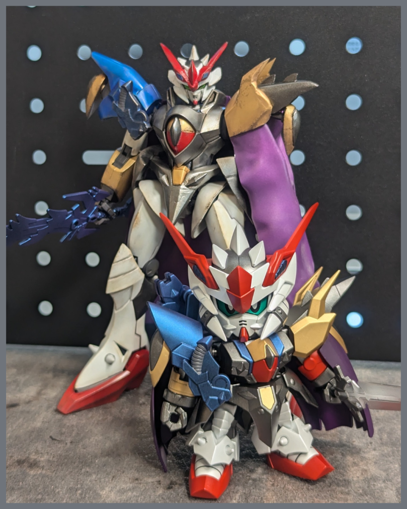 反省点は多々ありますが、もうちょっとスタイル良く作りたかったです。シャッコーの頭が元々デカかったのもありますが、色々と付け足してたら頭でっかちになっちゃいました。 