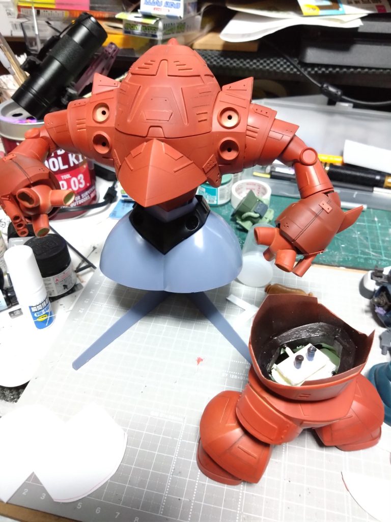 大体のディティールアップと接続の確認。