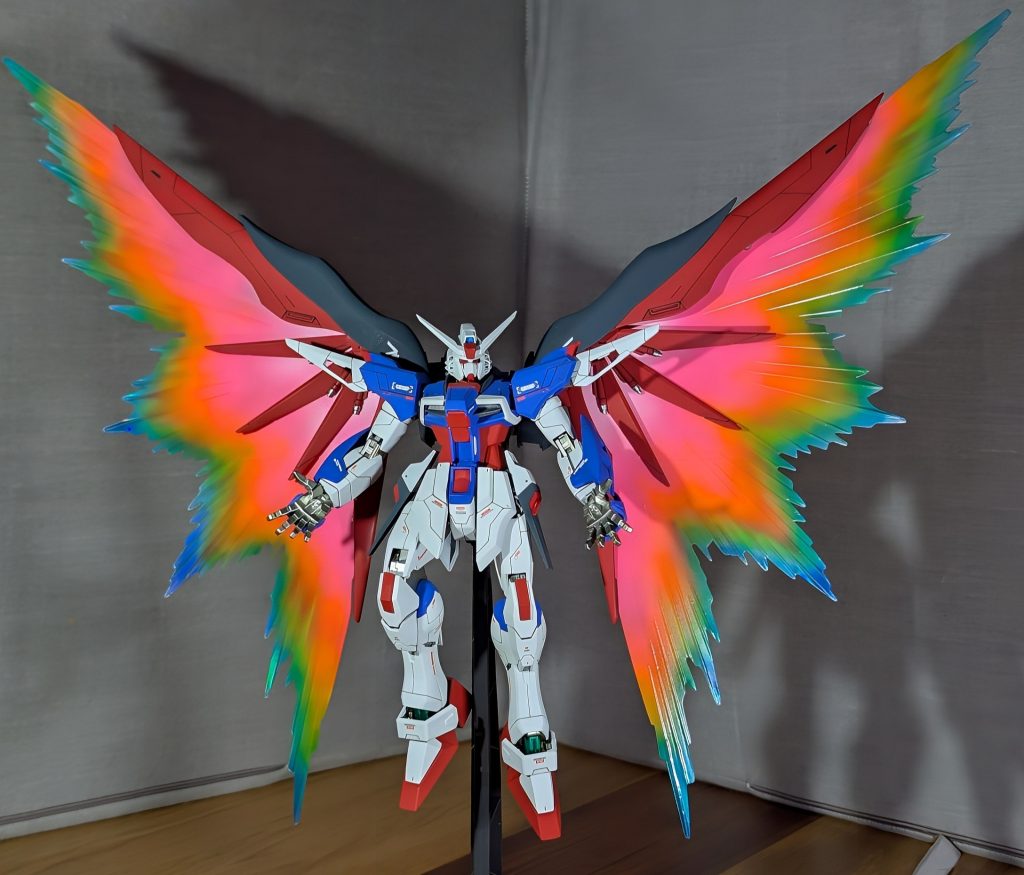 光の翼、YouTubeなど参考にグラデーション塗装かなりの横幅で場所取ります🤔