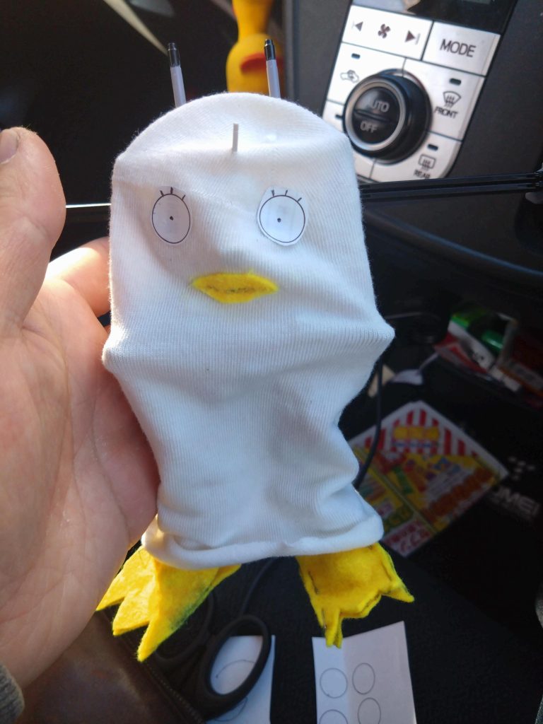 夜勤明けイベント当日車内で完成