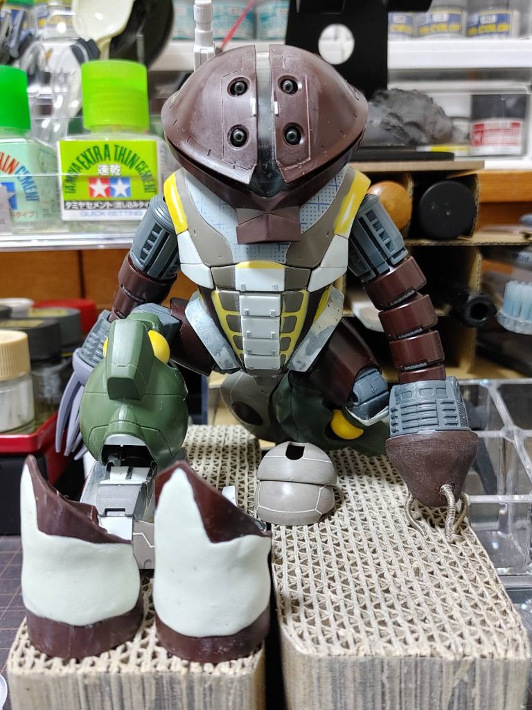 製作過程一通りの工作が完了した状態。