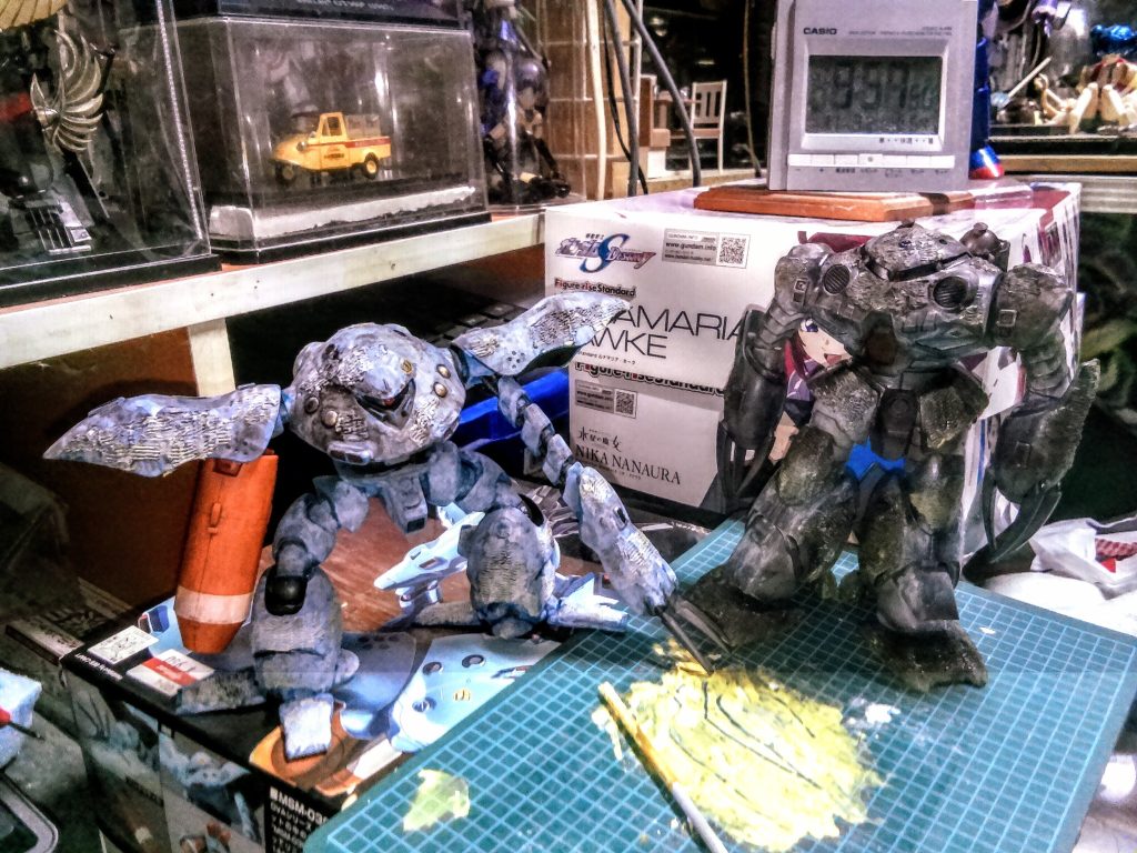 本日はココまで😁ウォッシング⇒ドライブラシ⇒つや消しコート吹きつけです。最後迄お付き合い頂きましてありがとうございました🙇