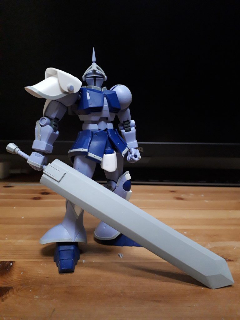 スクラッチの記録。肩と上腕、股間はバイクの余剰パーツ。膝はパテ盛りして鋭利化。他はプラ板で。大剣はもうちょっとできたかもだけど、精神力枯渇。ま、思いつきのおまけだからいいか。フェイスガードは本当はスリットにしたかったけど技量不足で簡素な感じ、、、。工作のいい練習になりました。閲覧、ありがとうございました。