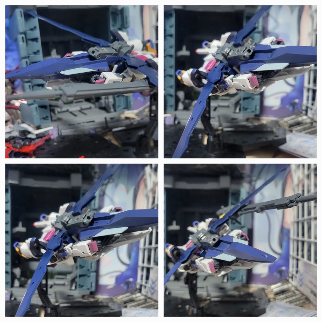 ここ何年かで一番納得できたMA形態です。幾つか可変形態を考え製作しても色々納得いかなかった部分多いなかMA形態への変形機構　変形したあとのスタイルが過去一かっこ良くできました。