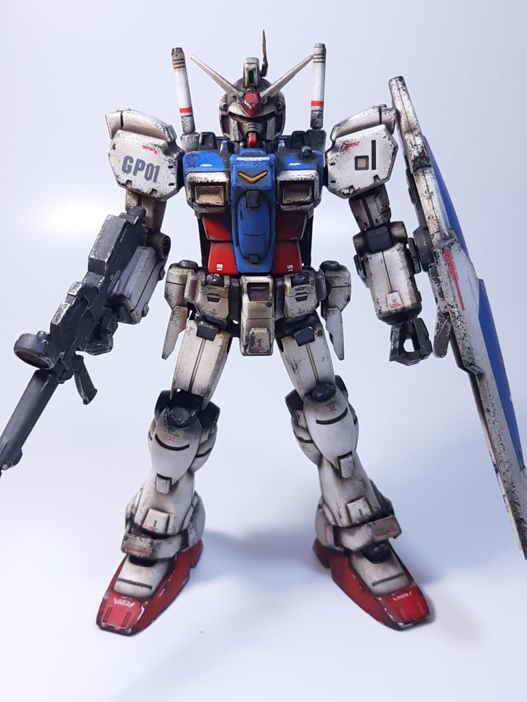 GP01は地上戦主体なのでウェザリングが似合う。