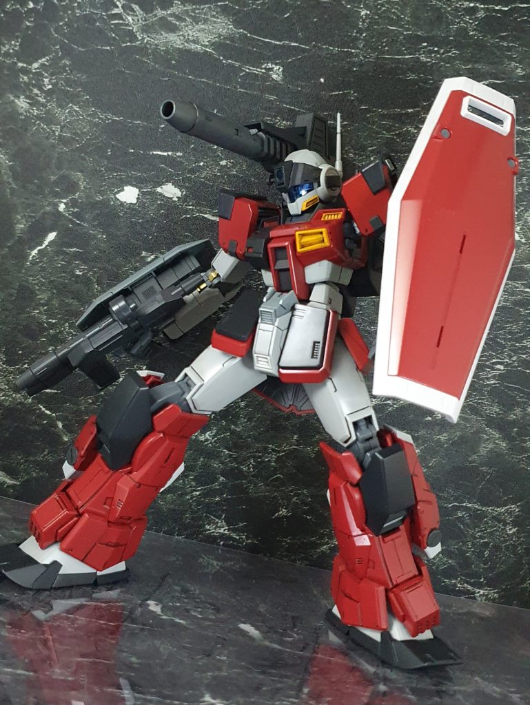 タイトルは『ジムスナイパーキャノン』と銘打っているが、脳内設定的には「ジムスナⅡの部品を追加したジムコマンド」という設定なので、正しくは「ジムコマンドキャノン」と言ったところか?