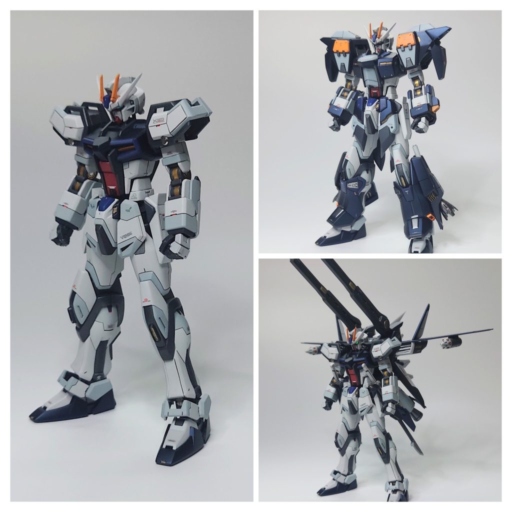 【ストライク Re】[設定]　ストライクをC.E 75年の技術で製造した機体、見た目はほぼそのままだが近代化改修により中身は別物。【強化装甲 クロガネ】[設定]　ビーム兵器が主流となりPS装甲の優位性が低くなる中、対策として製造された強化装甲。ヤタノカガミの技術やフェムテク装甲の技術を取り入れて製作されており高い対ビーム性能を持つ。【I.W.S.P EXA】[設定]　オオトリとは別のコンセプトで開発された、I.WS.P.の改良型、武装の追加・強化出力の上昇がされている。別名　イクサストライカー