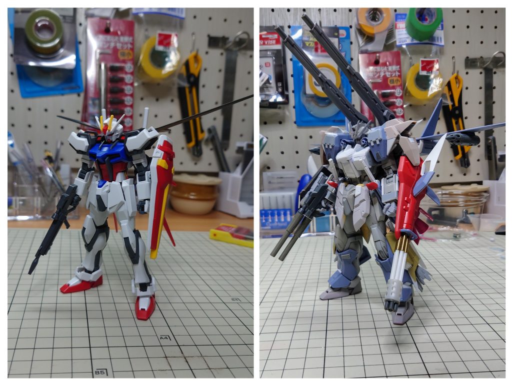 【パチ組と塗装前】塗装前だとミキシングで何を使ったかが分かりやすいですね。【まとめ】この作品は自分の好きを詰め込んで製作しました。まだ色々と粗がありますが満足のいく作品になったと思います。ここまでご覧頂きありがとうございました!