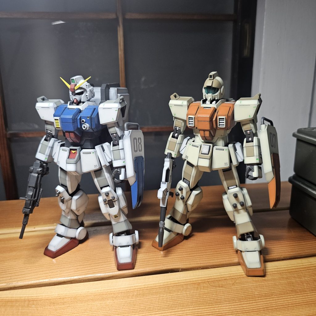 陸戦型ガンダムと陸戦型ジム