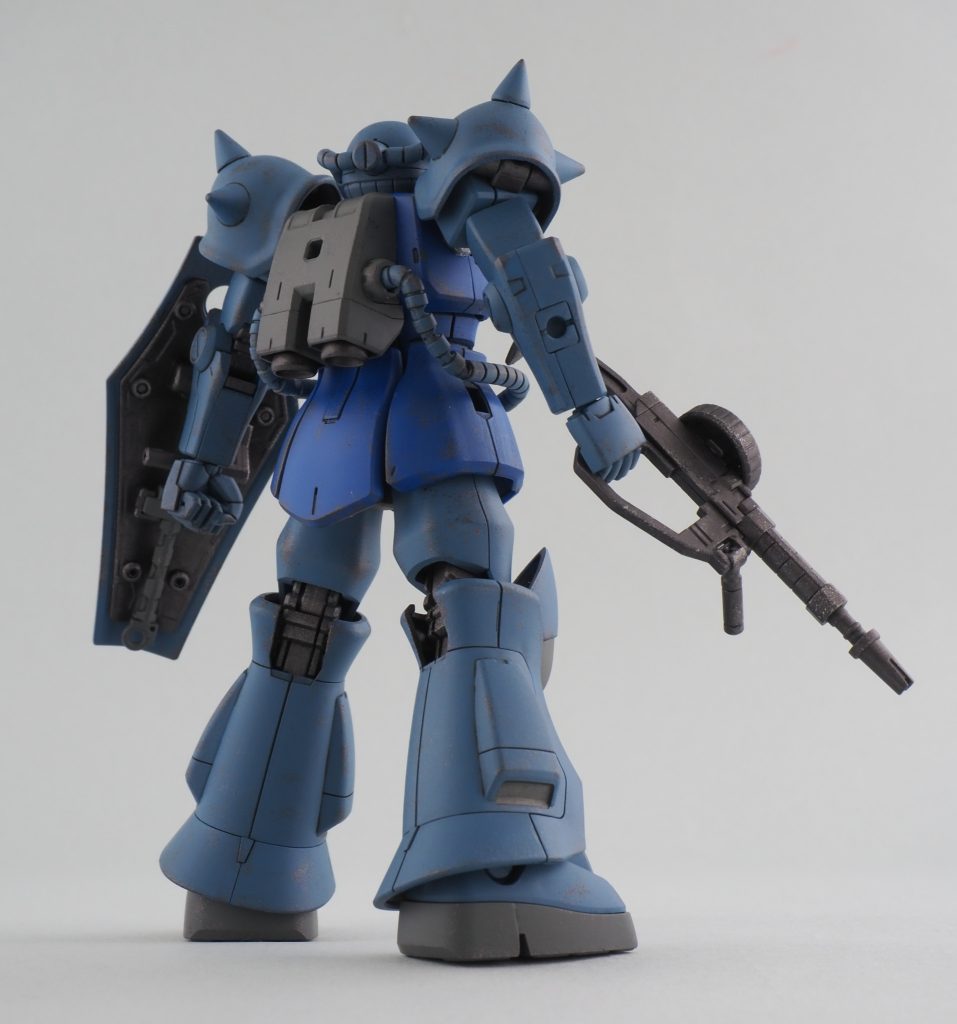 今回水性ホビーカラーの筆塗りをしてみました。薄い青はミディアムブルー、濃い青はインディーブルーです。ウェザリング後、つや消しクリアでフィニッシュしてます。