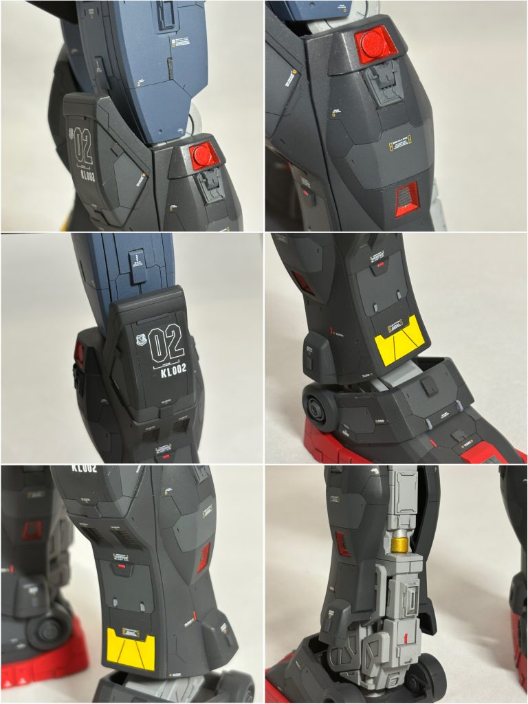 脚部ディテールアップ状況。