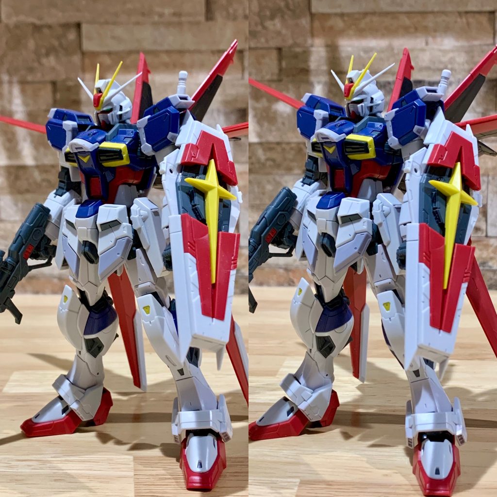 左:スミ入れ前  右:スミ入れ後ほぼ変わらん…😨それだけキットが素で優秀ってことで…(撮影場所の光量が足りなくて、比較に向いてなかったかも)