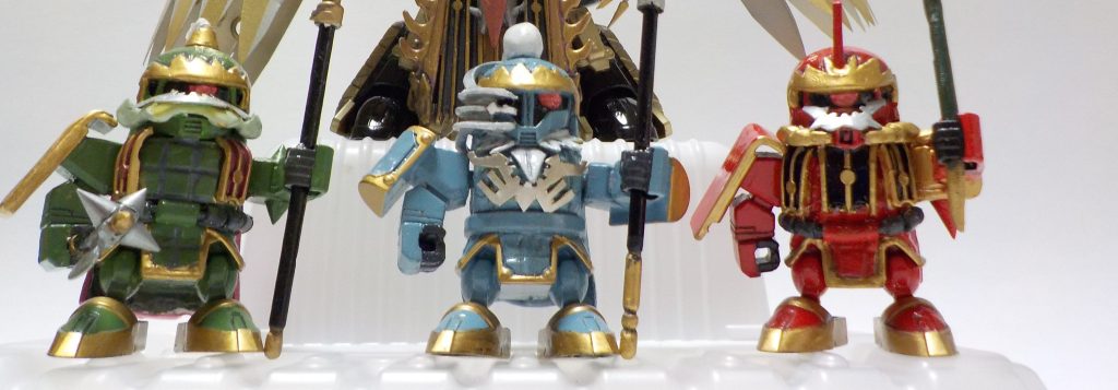 部隊兵はキングダムの武将をイメージして改造し、それぞれ違うザクにしました