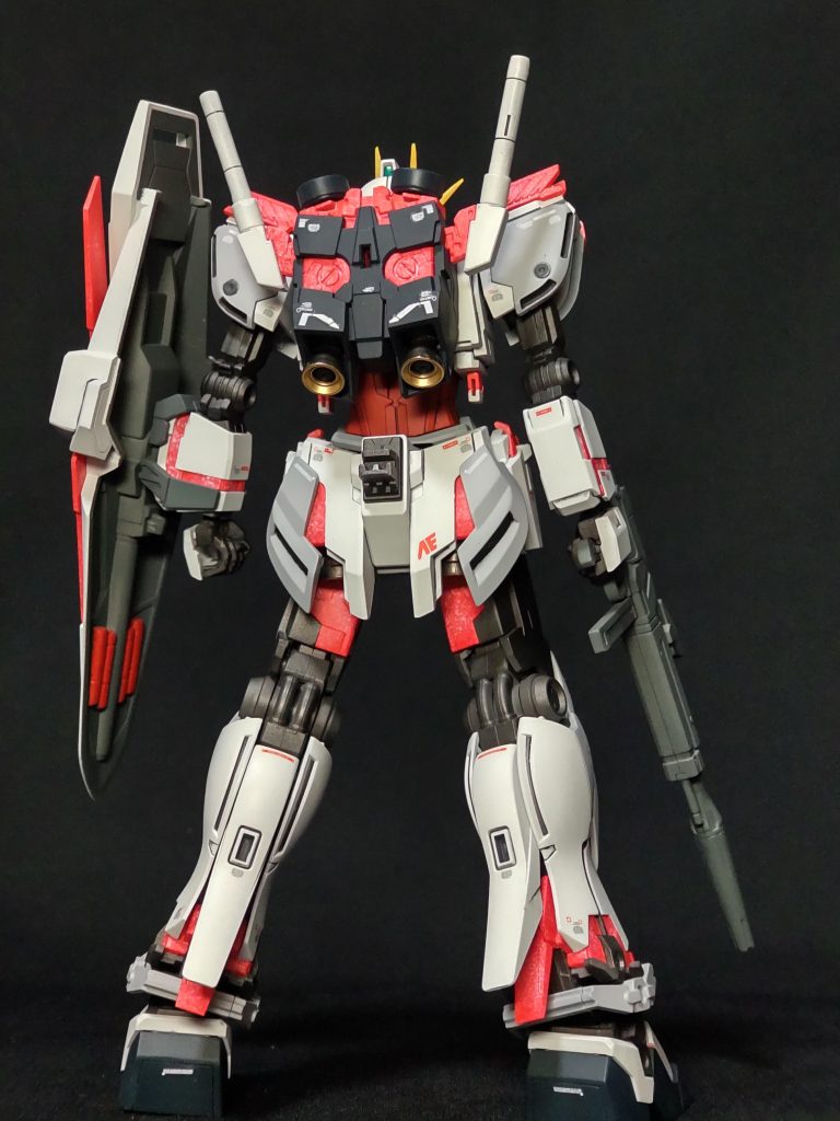 バーニアはゴールドとガンメタで塗り分けましたアナハイムのロゴもこっそり貼ってます