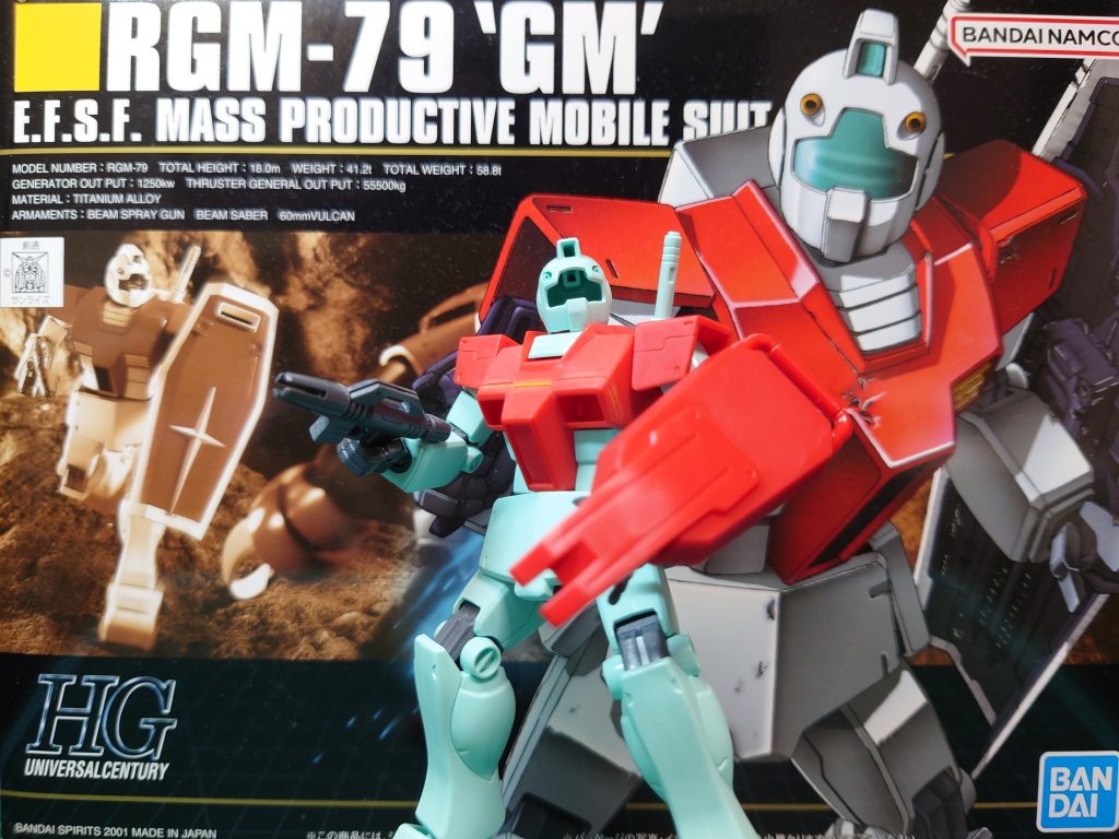 塗装前で箱絵と共に📷 自分のペースでのんびり気ままにガンプラを楽しんでいきたいと思います(gandam-hand1)