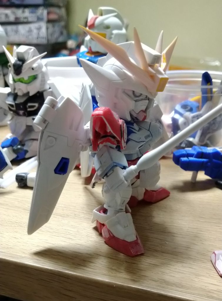 肩腕腰回り足微調整中顔は1ミリ貼り合わせてます。