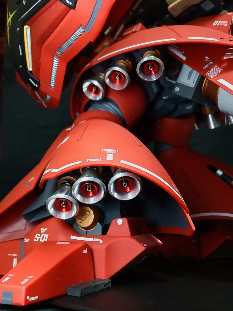 メタルバーニア、テンション上がります😆。脚の装甲裏も塗ってました、当時の自分、意外と頑張ってました😁。